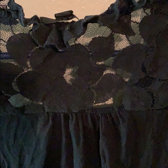 Black ruffle sleeve shirt - Picture 3 of 4